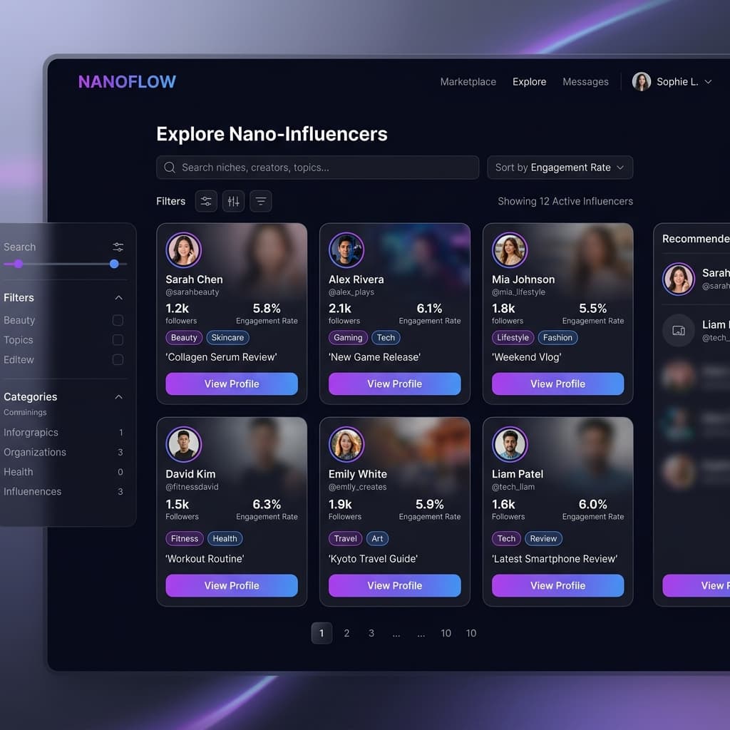 Marketplace de Nano Influenciadores